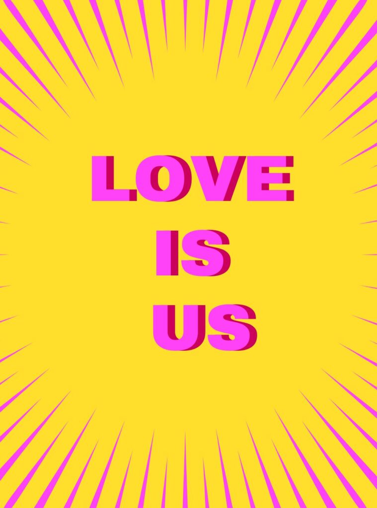 Romantic love quote: Love is us