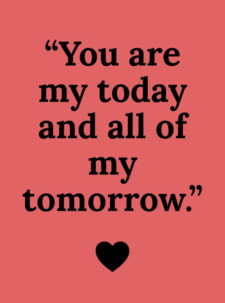 Emotional couple love message with romantic typography design