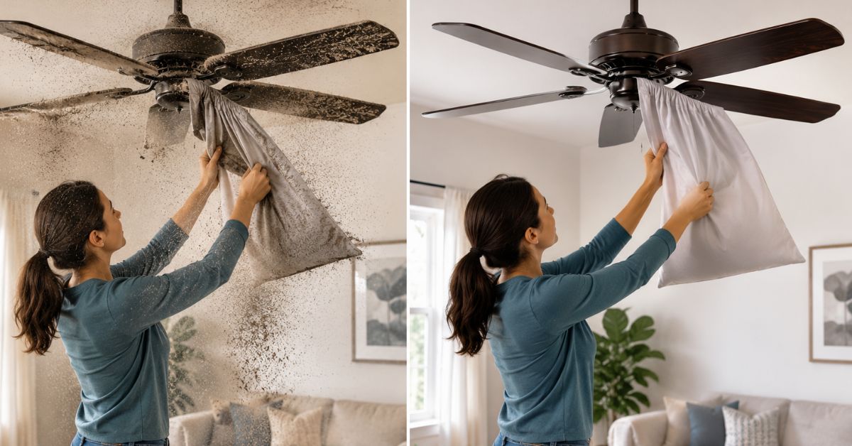 How to Clean Ceiling Fans Without Making a Mess