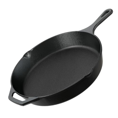 Pre-seasoned cast iron skillet pan for cooking