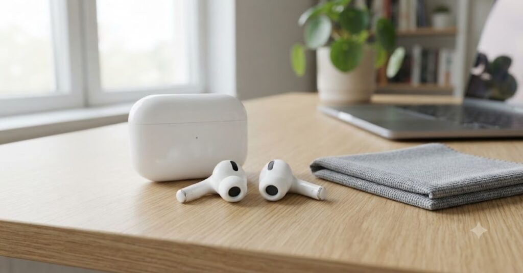 Clean AirPods and charging case after safe and proper cleaning.
