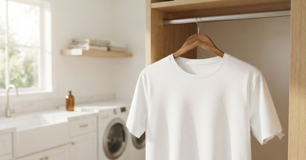 Clean white shirt after removing chocolate stains naturally