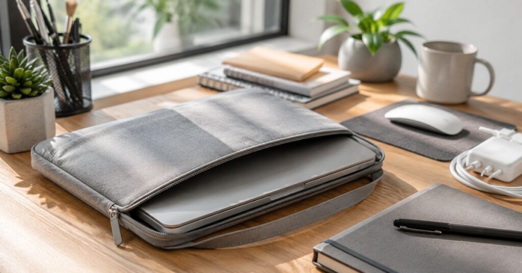Proper laptop storage to keep a laptop clean and protected.