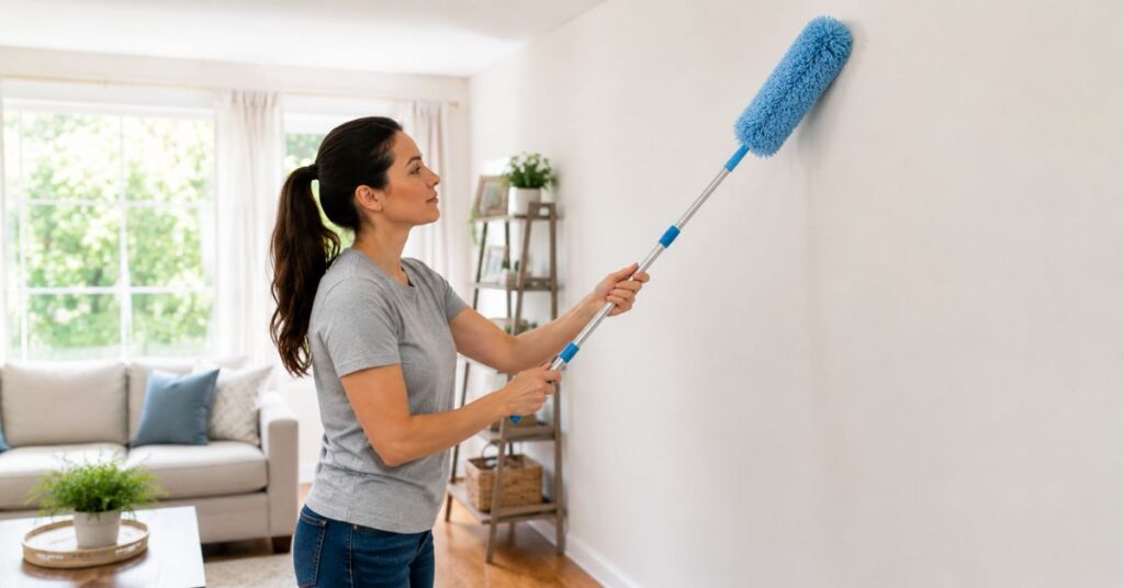 Regular dusting and maintenance help keep painted walls clean longer.