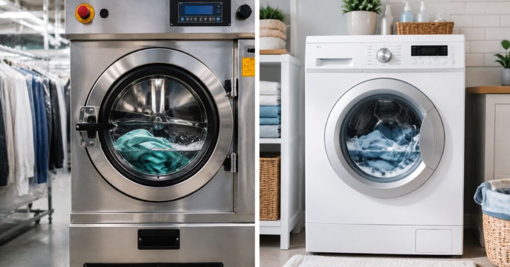Comparison of dry cleaning and regular washing machine cleaning methods.
