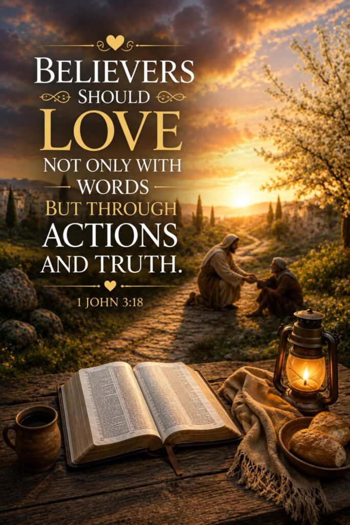 Believers should love not only with words but through actions and truth.