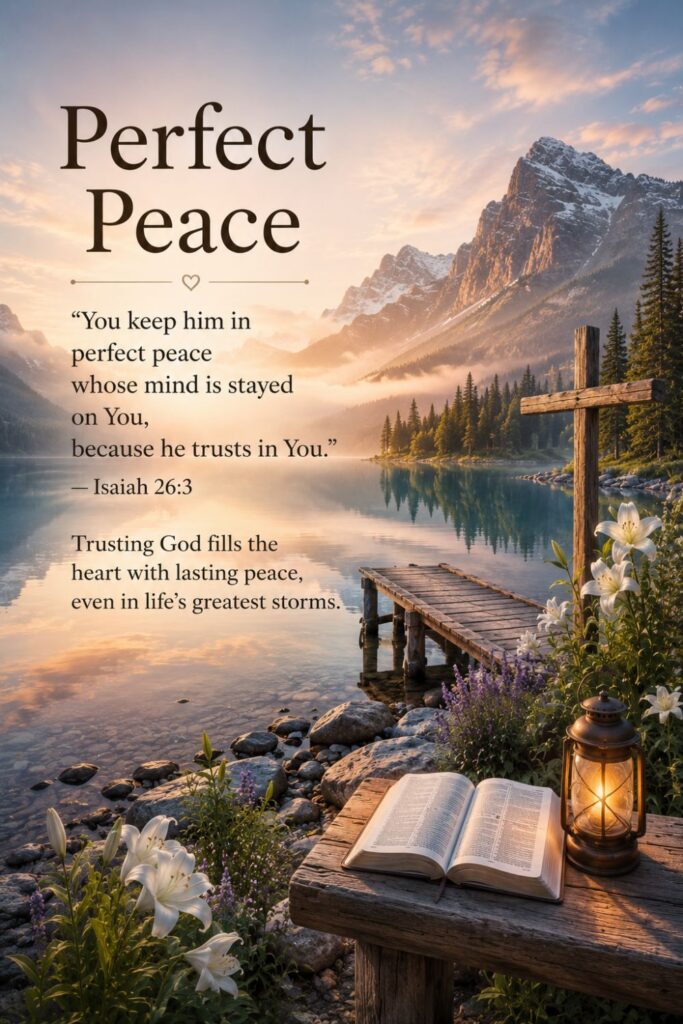 God keeps in perfect peace those whose minds remain fixed on Him.