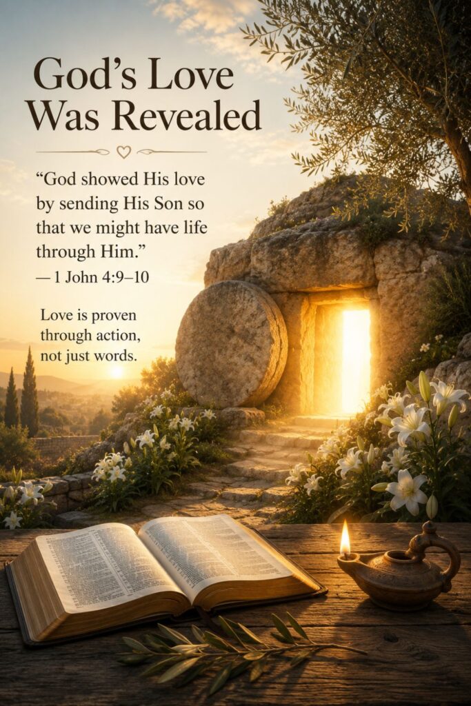 God showed His love by sending His Son so that we might have life through Him.