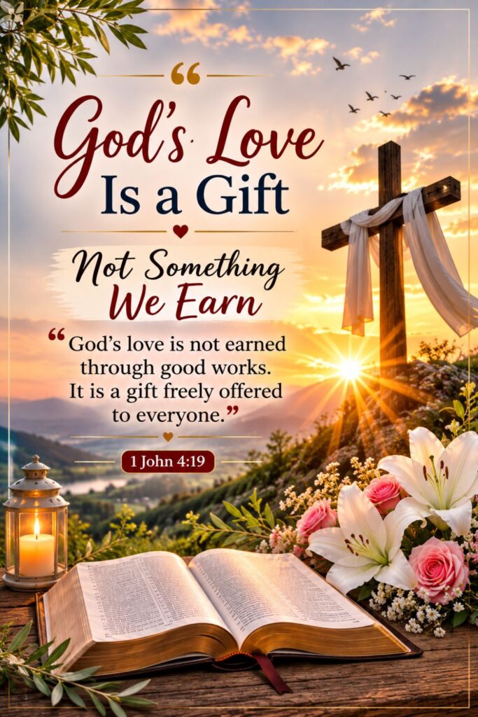 "God's love is not earned through good works. It is a gift freely offered to everyone."