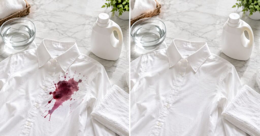 How to remove red wine stains from clothes