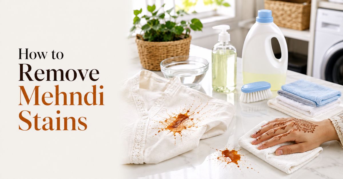 how to remove mehndi stains
