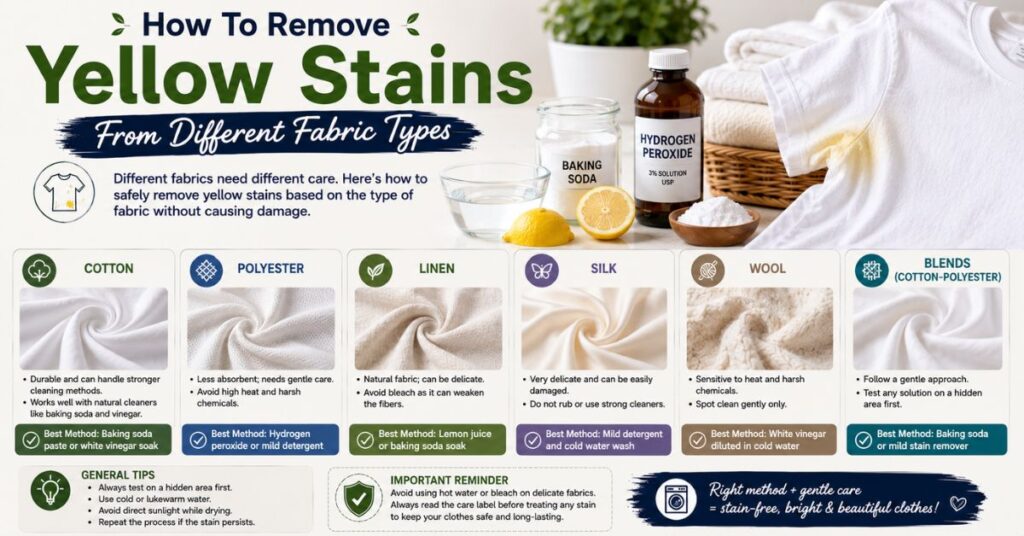 How To Remove Yellow Stains From Different Fabric Types