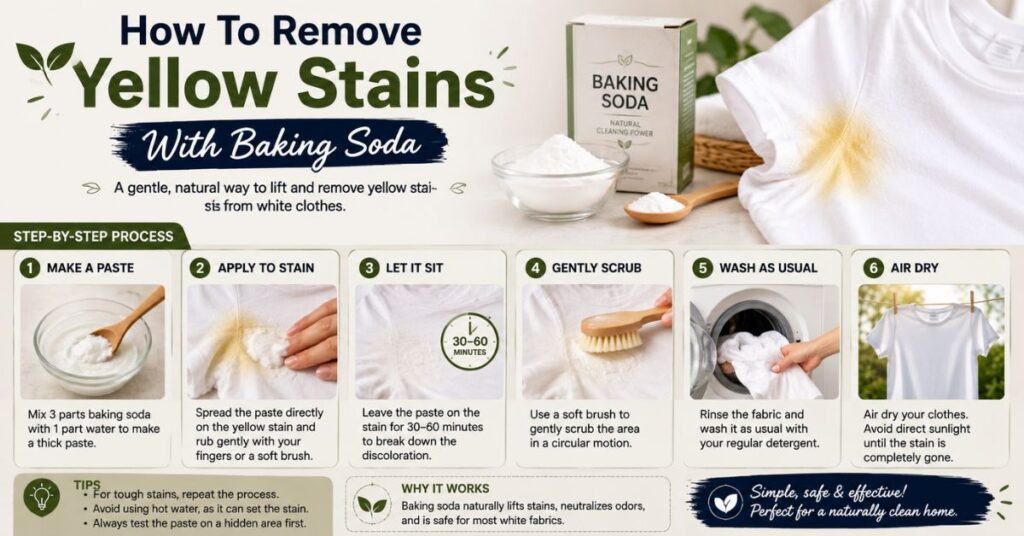 How To Remove Yellow Stains With Baking Soda