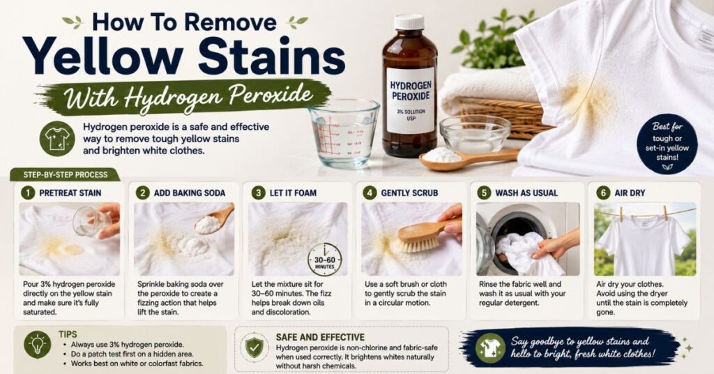How To Remove Yellow Stains With Hydrogen Peroxide