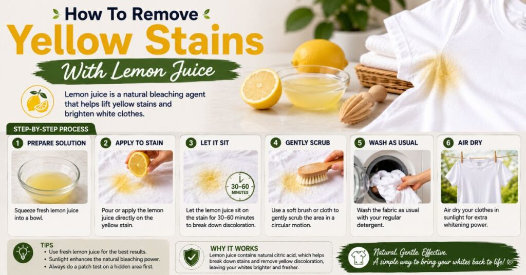 How To Remove Yellow Stains With Lemon Juice