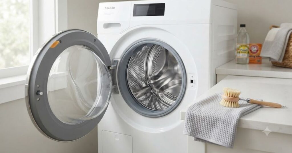 Cleaning the inside of a washing machine drum