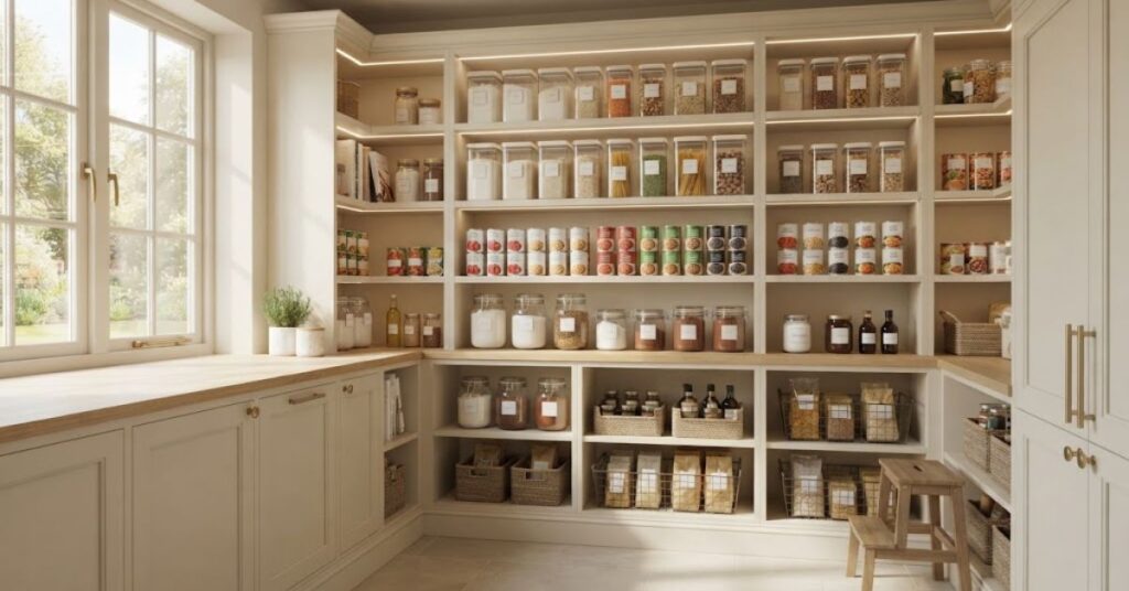 Cleaning and organizing the pantry for fall cooking