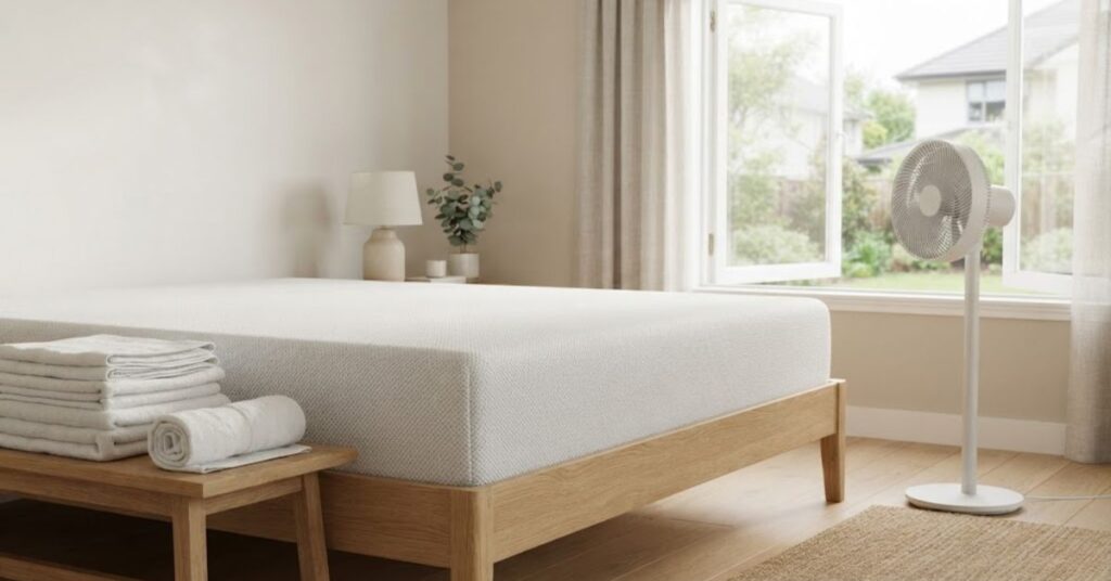 Drying a mattress completely after cleaning