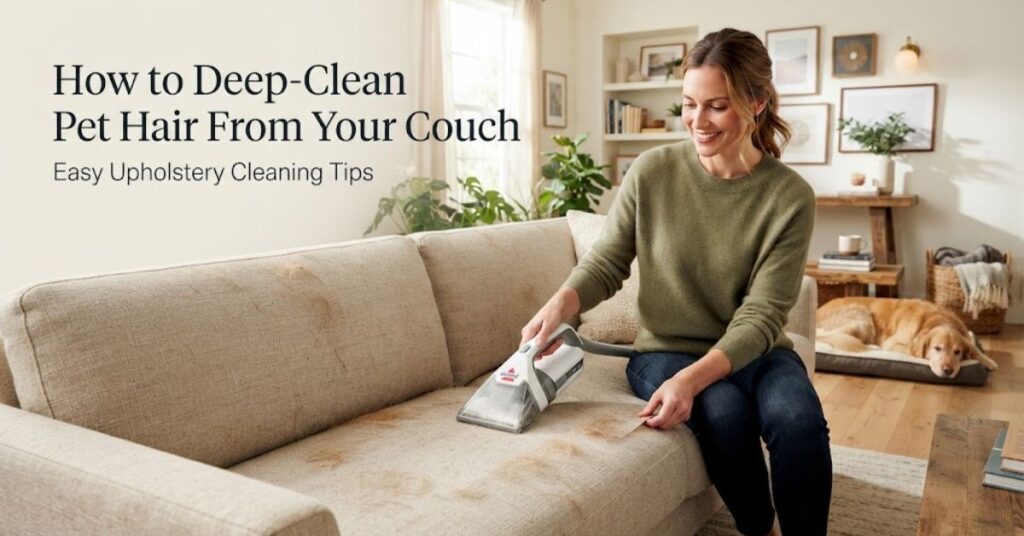 how to deep-clean pet hair from your couch