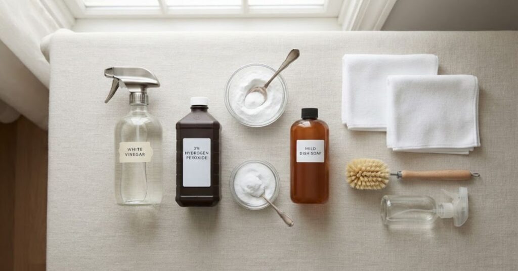 Supplies needed to clean sweat stains from a mattress