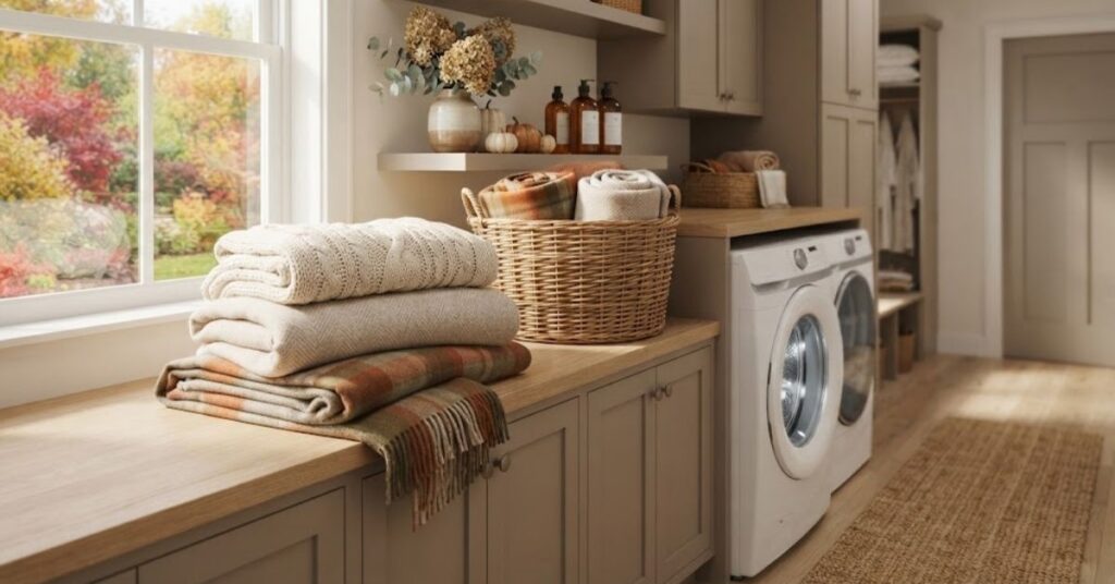Washing and refreshing cozy blankets and throws for fall